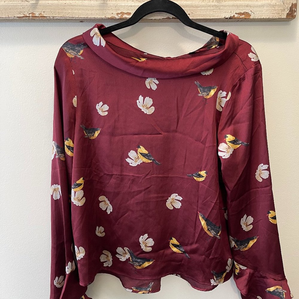Zara Birds Print Blouse